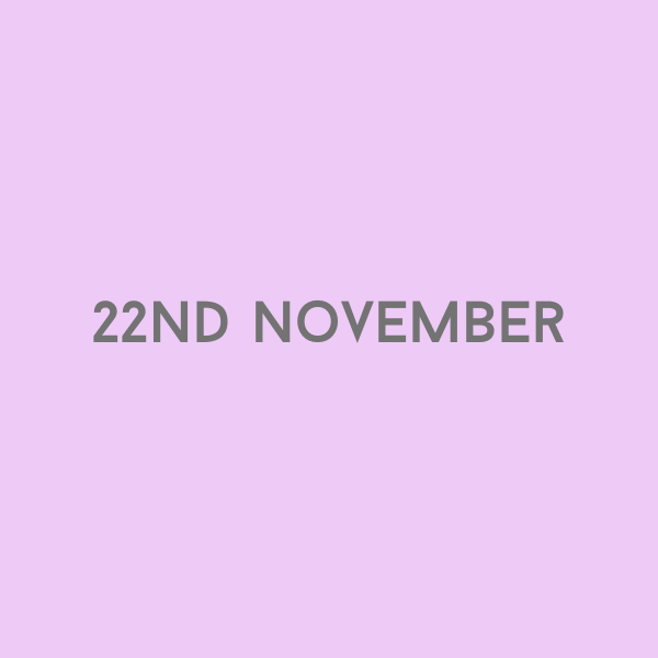 22nd November 2026