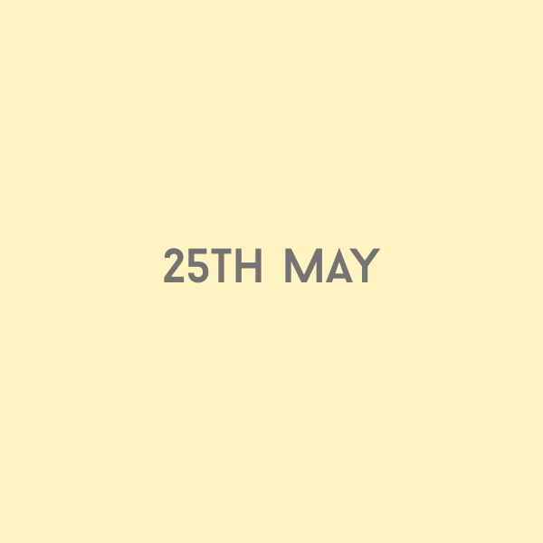 25th May 2026
