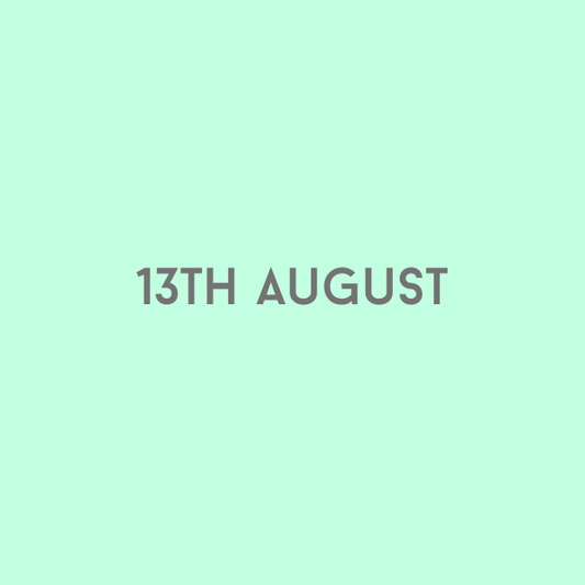 13th August 2026