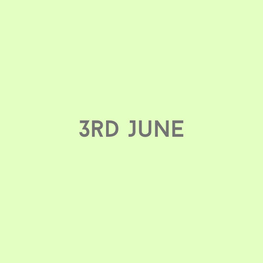 3rd June 2026