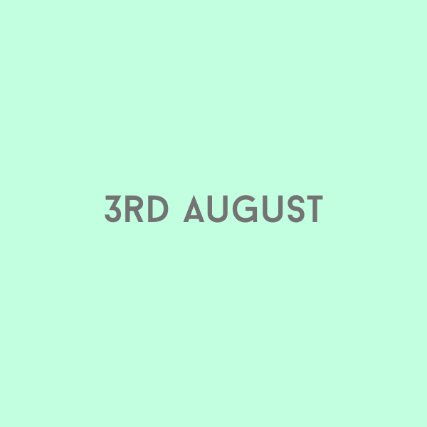 3rd August 2026